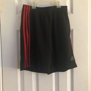 Boys’ Black and Red Adidas Climate Shorts